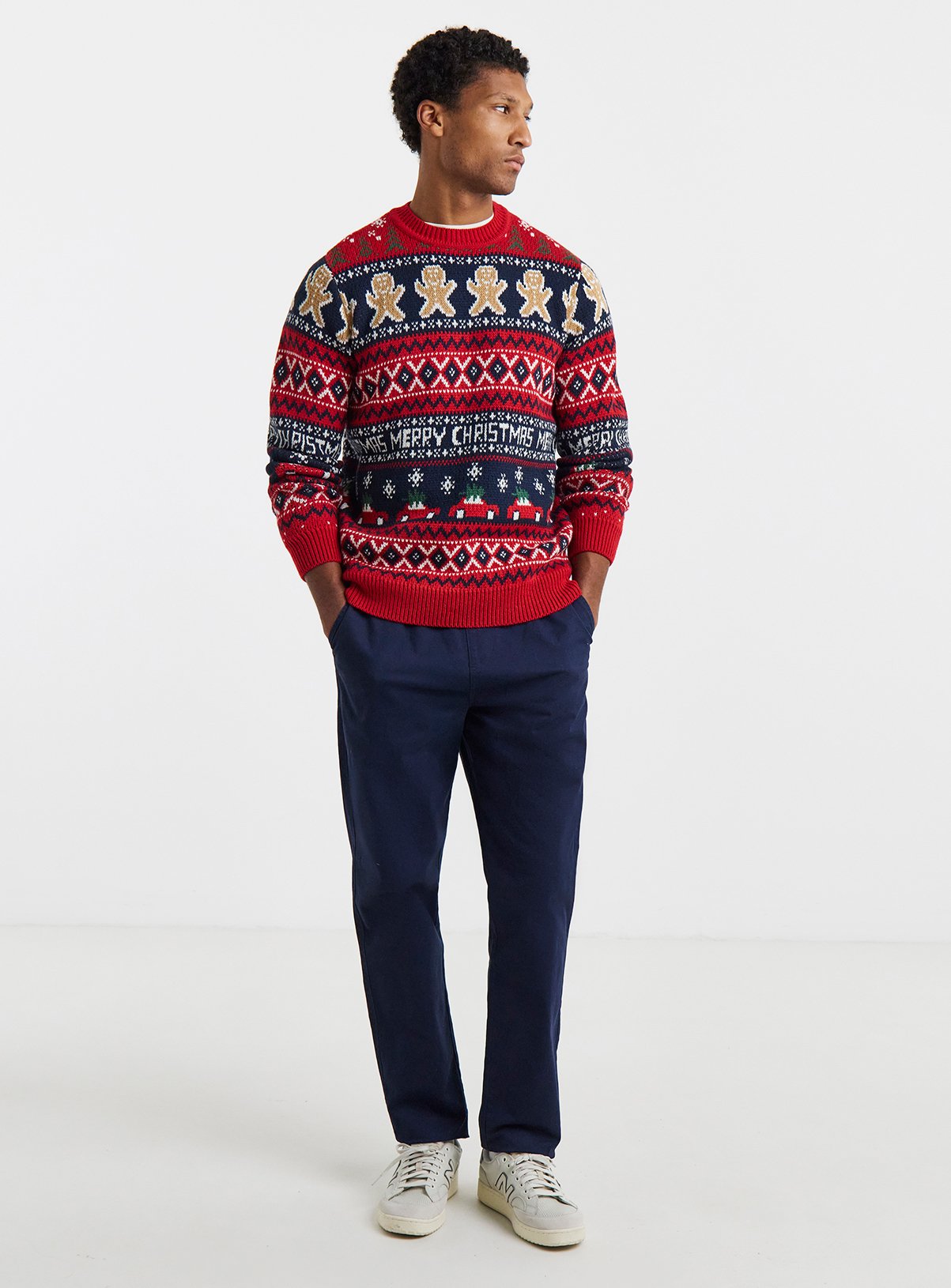 JACAMO Knitted Fair Isle Christmas Jumper M - Image 1 thumbnail